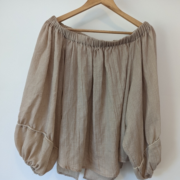 One Teaspoon Oakwood Sugar Off-the-Shoulder Peasant Blouse | Size M - Picture 5 of 8